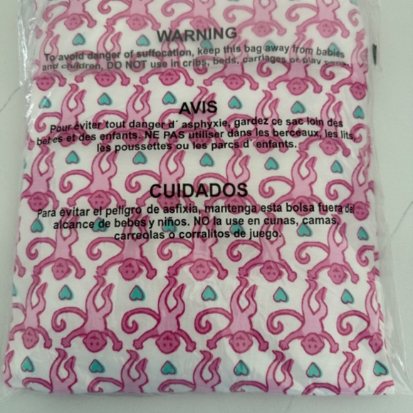 Roller Rabbit Lovely Pink Monkey Pajama 2 Piece Long Sleeve Long Pant Sleepwear - Picture 4 of 4